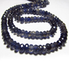 16 Inches Full Strand - AAA - High Quality So Gorgeous Deep Blue - Natural - IOLITE - Micro Faceted Rondell Beads Huge size 5 - 8 mm